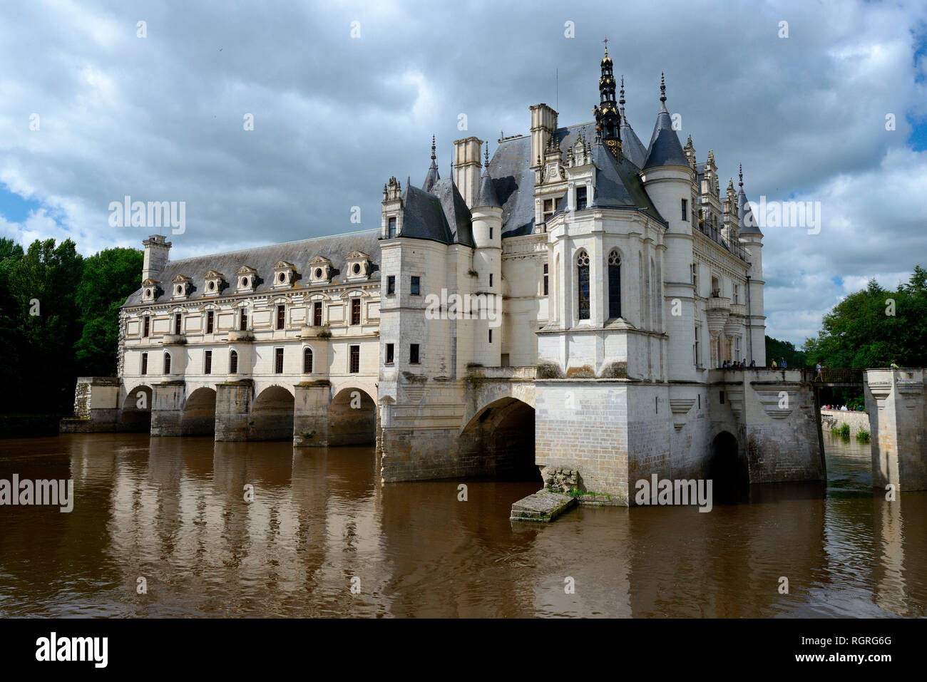 Schloss Chenonceau an der Cher, Chateau de Chenonceau, Amboise, Indre-et-Loire, Region Centre, Frankreich, Europa Stockfoto