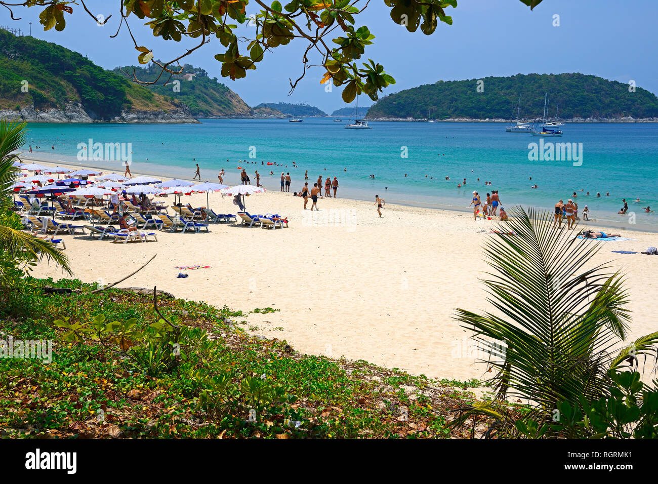 Traumstrand Ao Sane Beach, Phuket, Thailand Stockfoto