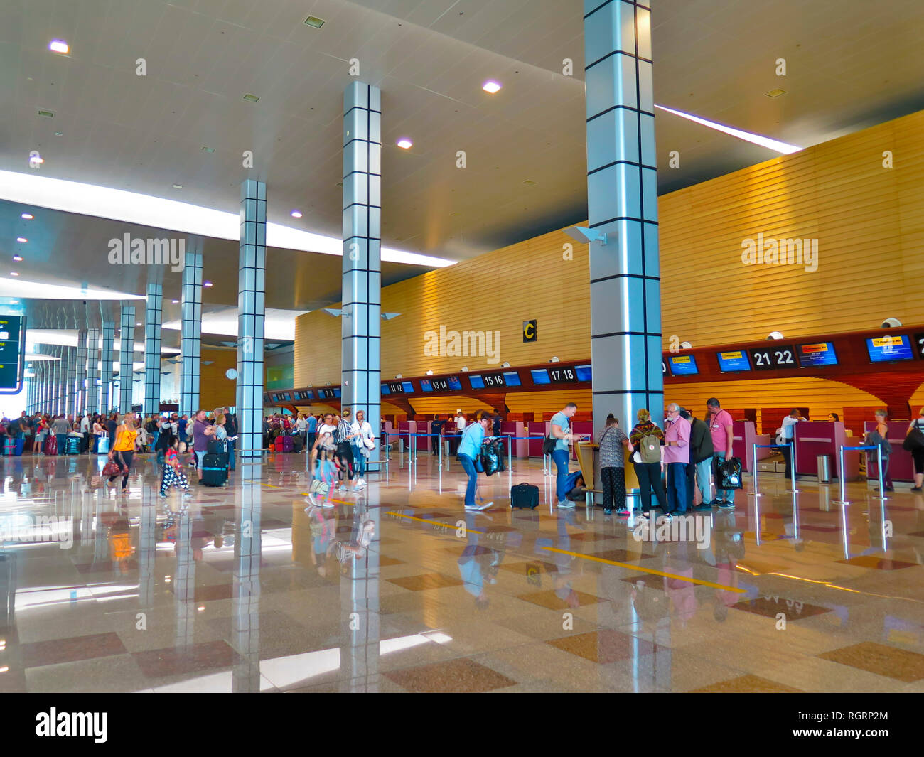 Abfertigung, Haupthalle, Abflug, Flughafen, Hurghada, Aegypten Stockfoto