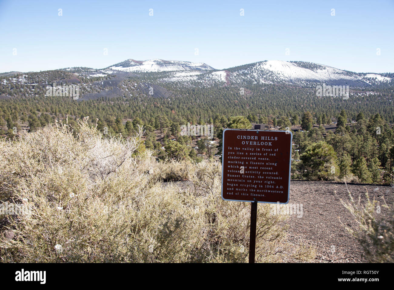 Cinder Hügel blicken auf Sunset Crater National park Arizona Stockfoto