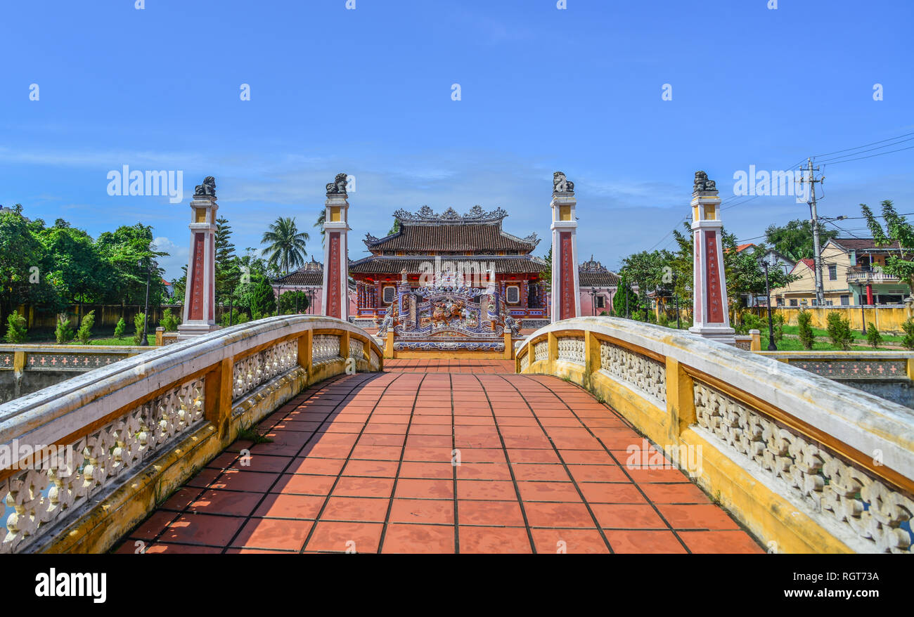 Hoi An, Vietnam - 20 Jan, 2019. Eine lokale Tempel in der Altstadt von Hoi An, Vietnam. Hoi An ist eine Stadt von Vietnam, an der Küste der Ostsee. Stockfoto