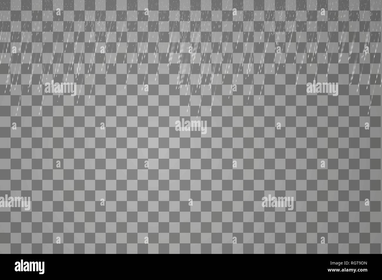 Vector Illustration Regen auf einen transparenten Hintergrund isoliert Stock Vektor