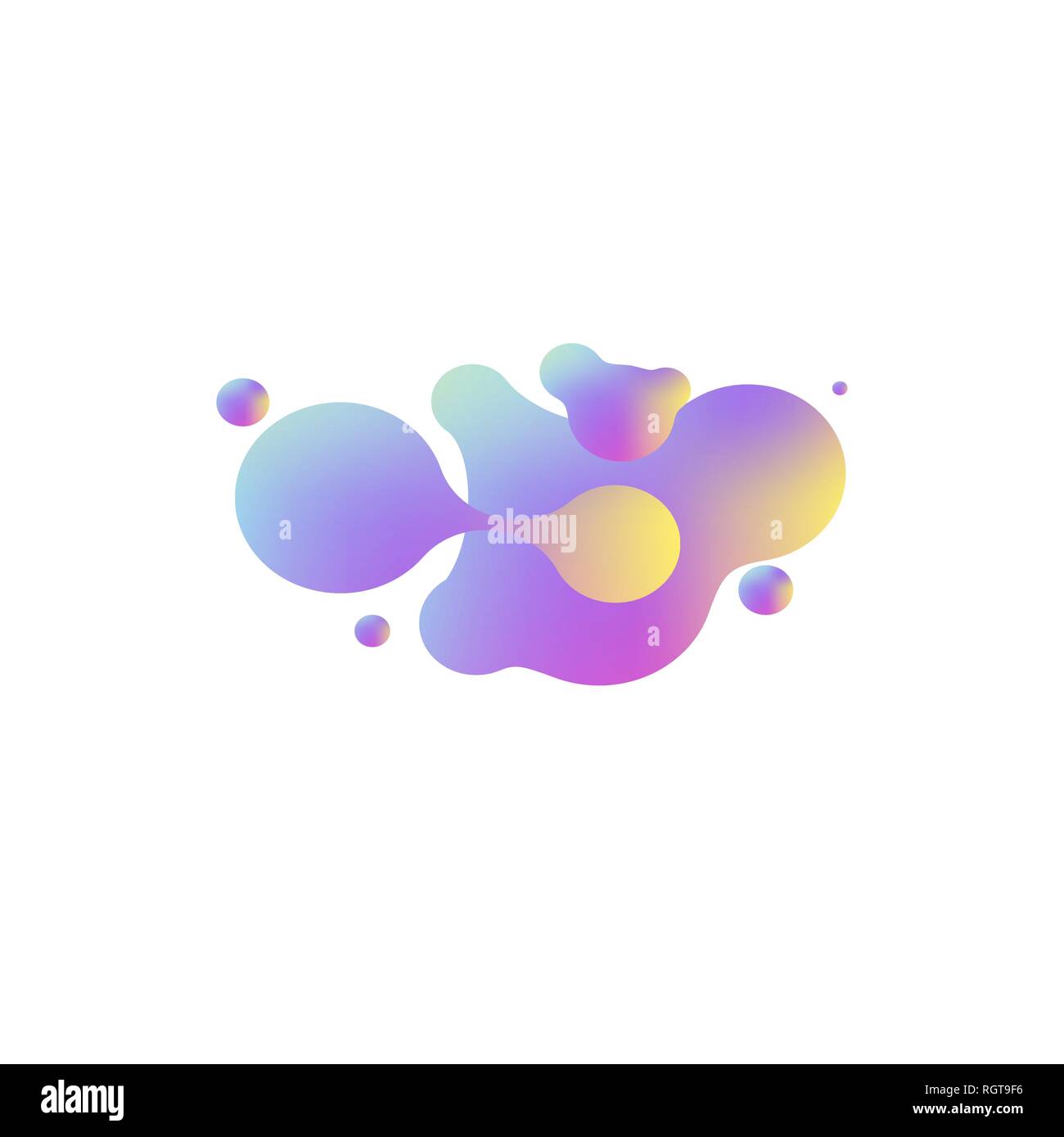 Abstrakte geometrische Formen. Flüssige gradient Banner auf weißen isoliert. Fluid vector Hintergrund. Gradient geometrische Banner mit fließenden Flüssigkeiten, Formen Stock Vektor
