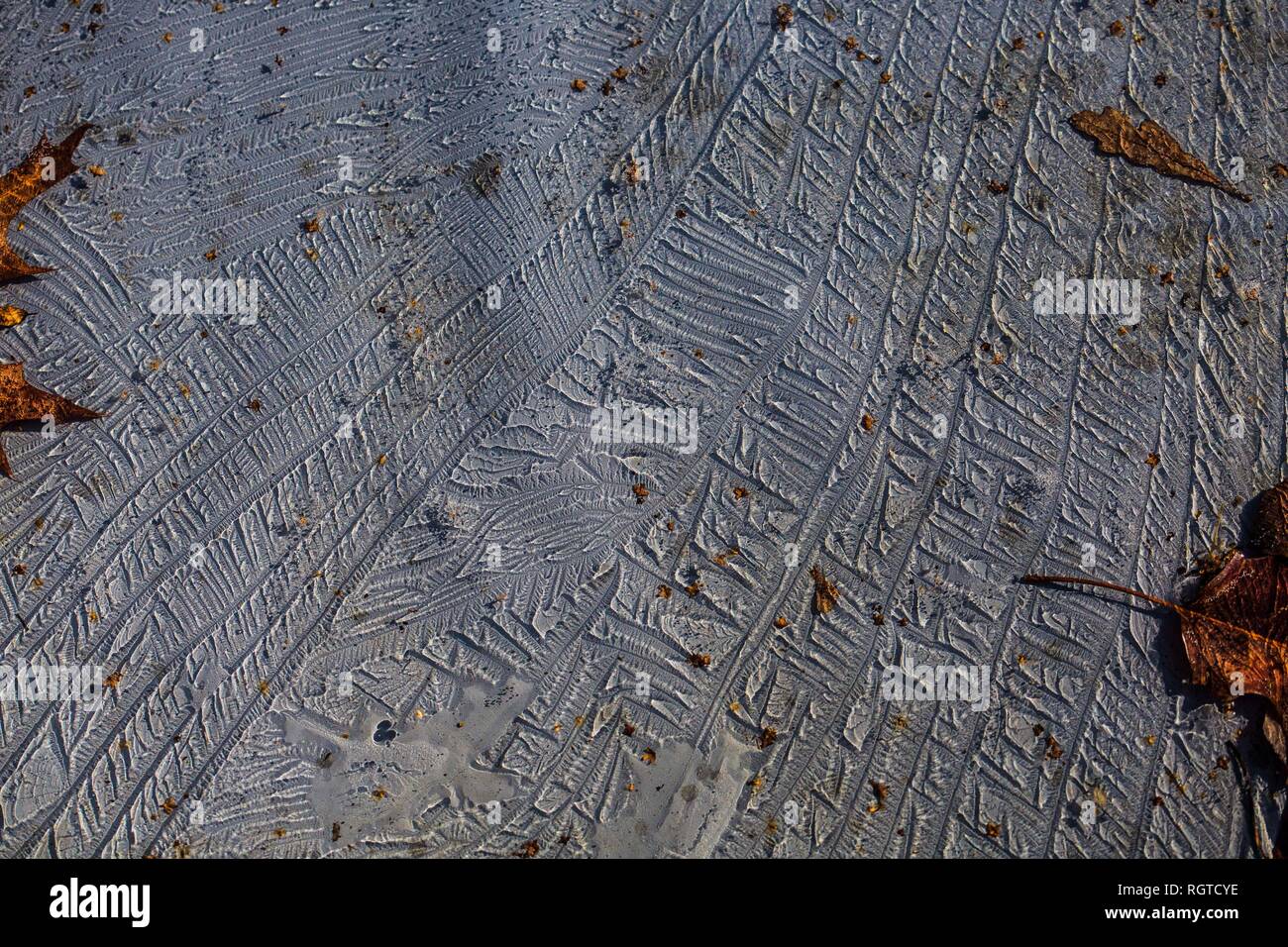 Close-up Eis Formationen. Stockfoto