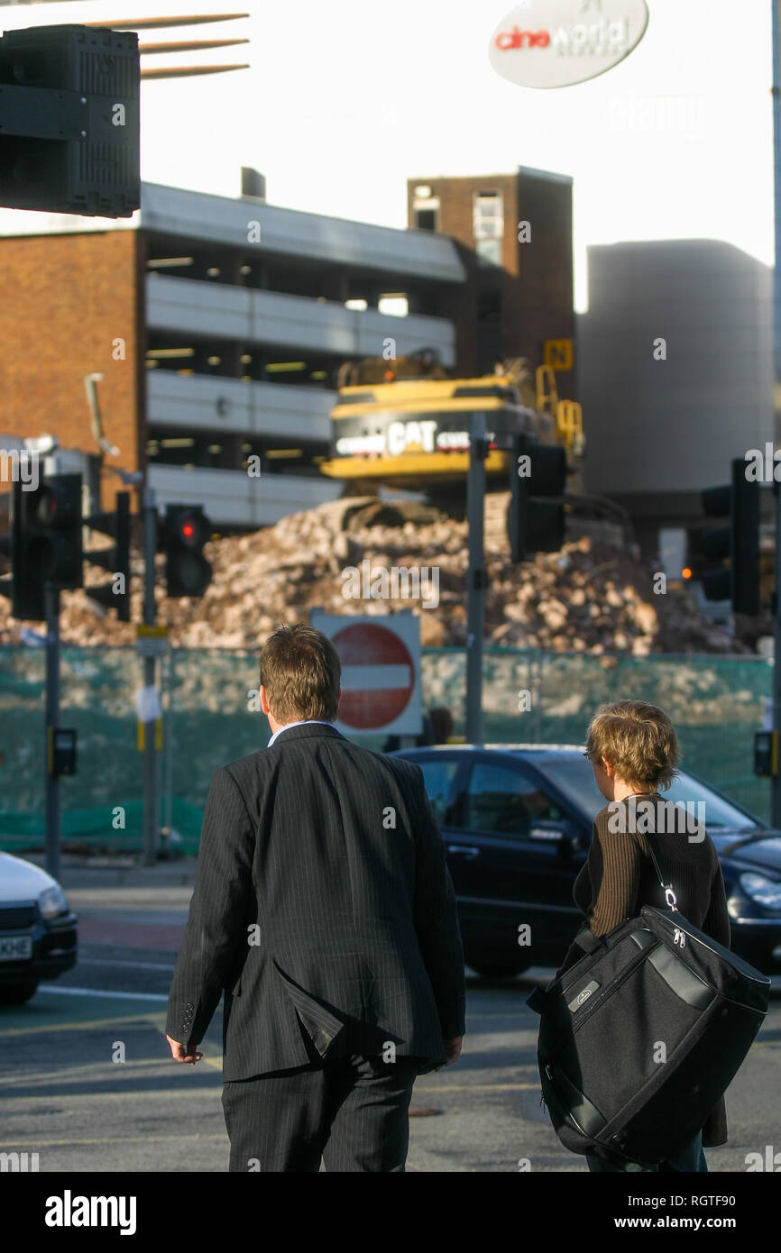 Baustelle, Cardiff, Wales, Großbritannien Stockfoto