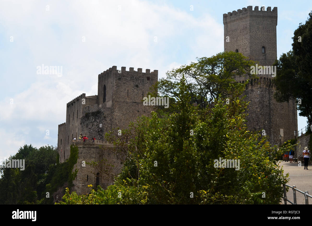 Die mittelalterliche Burg in der Nähe von Erice, Trapani, Sizilien (Italien) Stockfoto