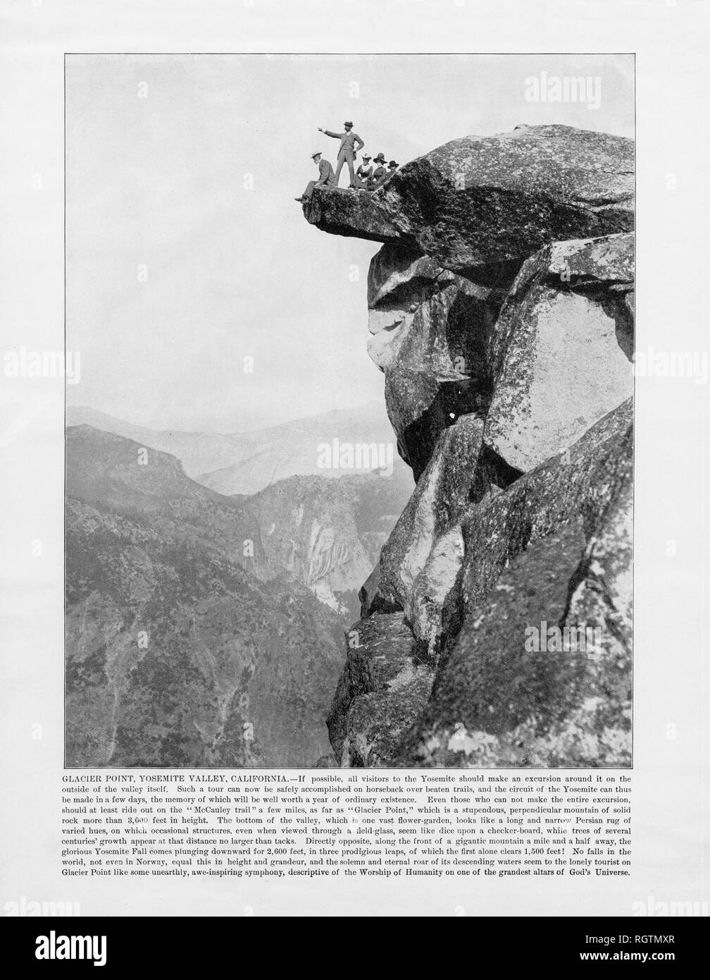 Glacier Point, Yosemite Valley, Kalifornien, USA, antiken amerikanischen Foto, 1893 Stockfoto
