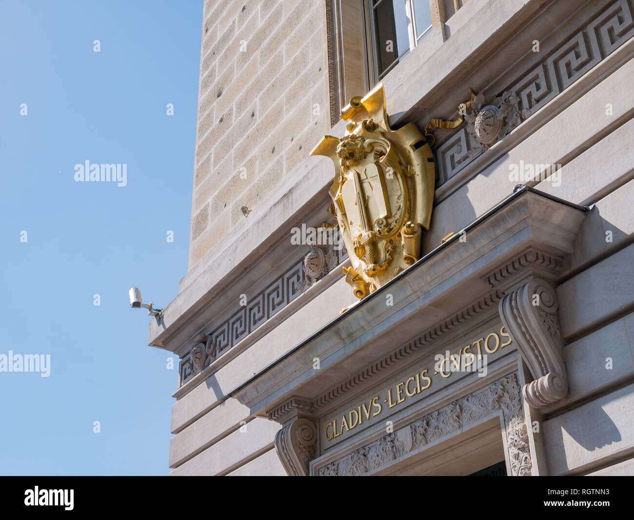 Paris, 7. Mai: Golden Markierung der Gladius Legis Kustos am 7. Mai 2018 in Paris, Frankreich Stockfoto