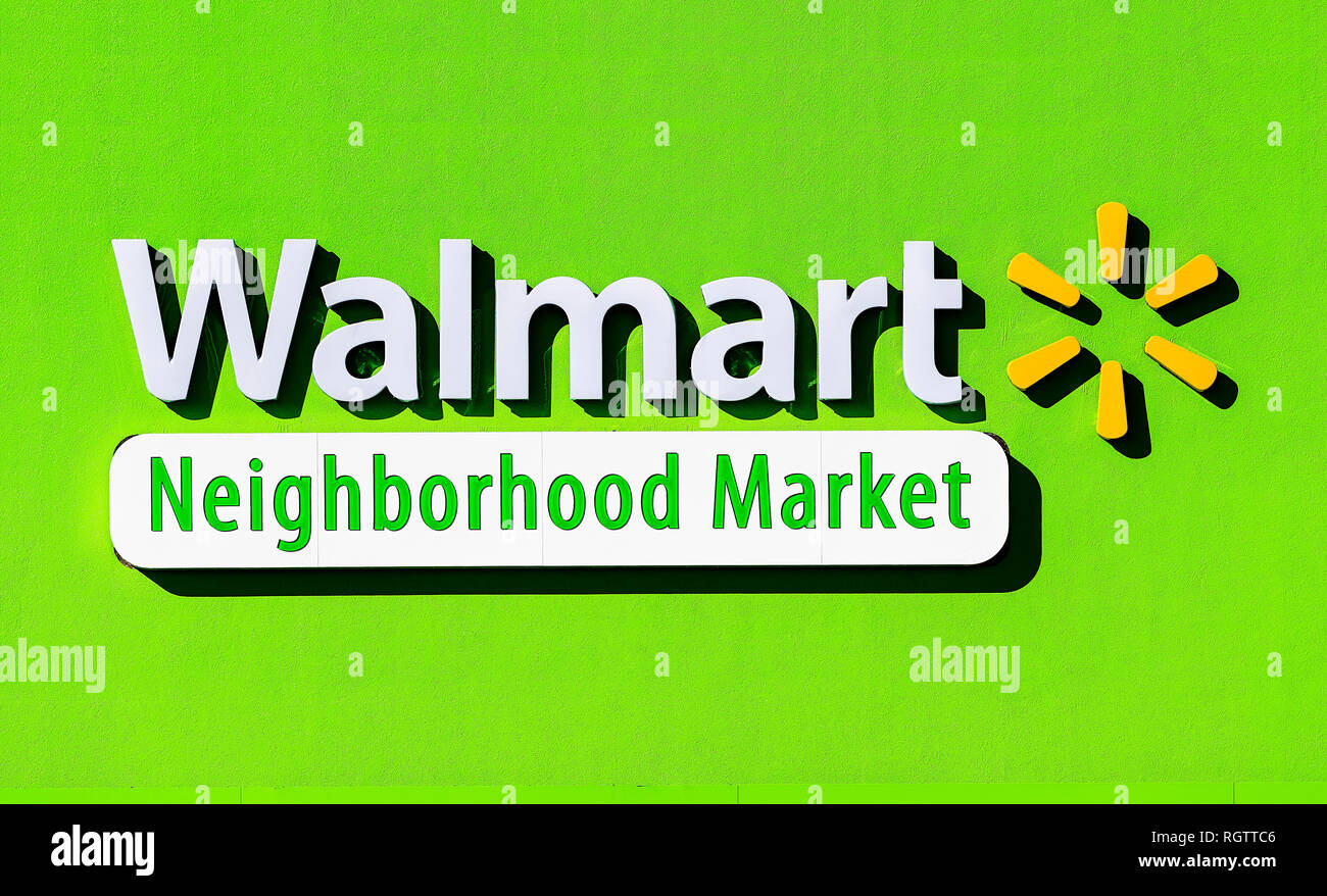 WalMart Nachbarschaft Markt store, Orlando, Florida, USA, USA. Stockfoto