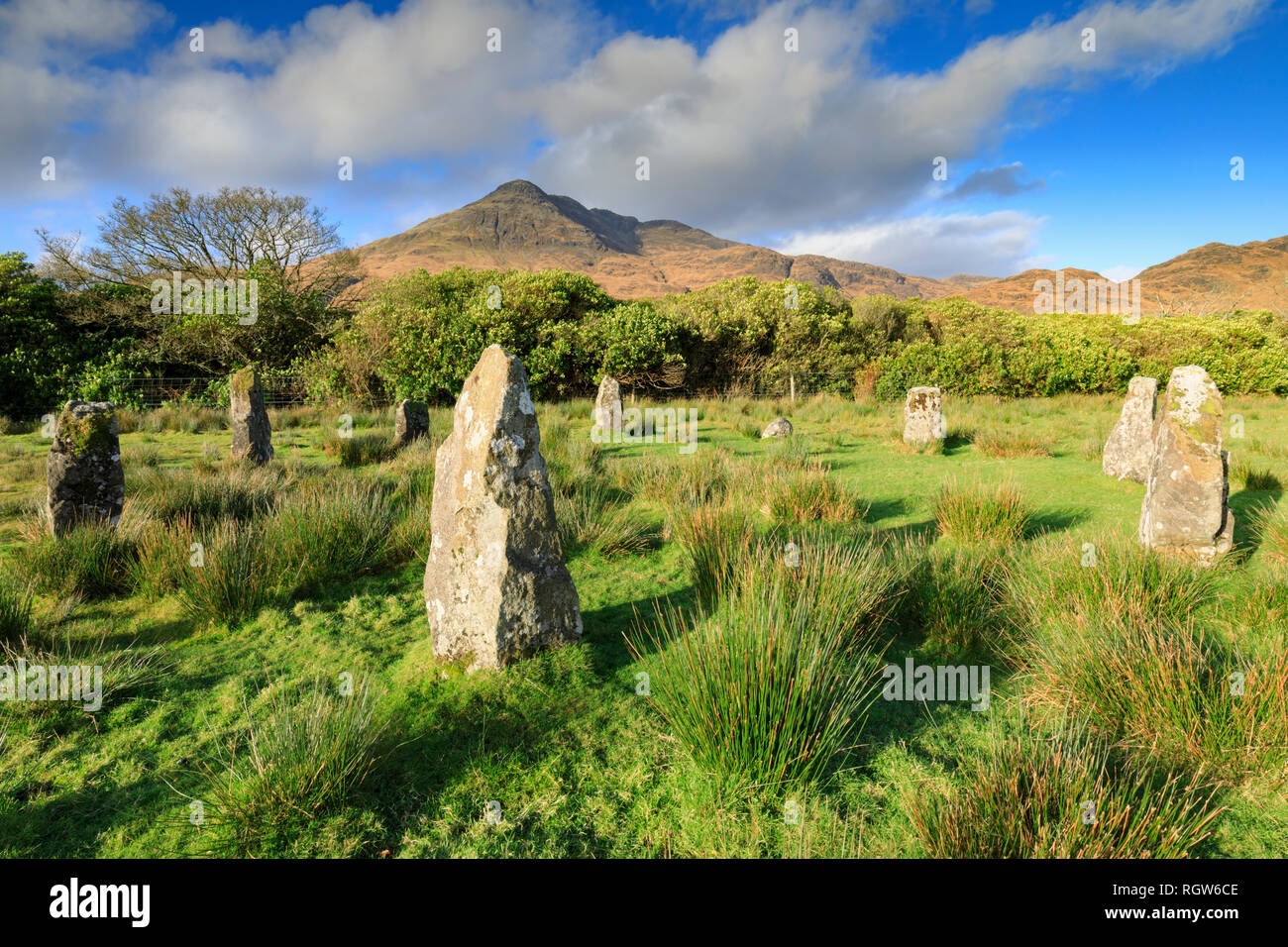 Lochbuie Steinkreis auf der Isle of Mull Stockfoto