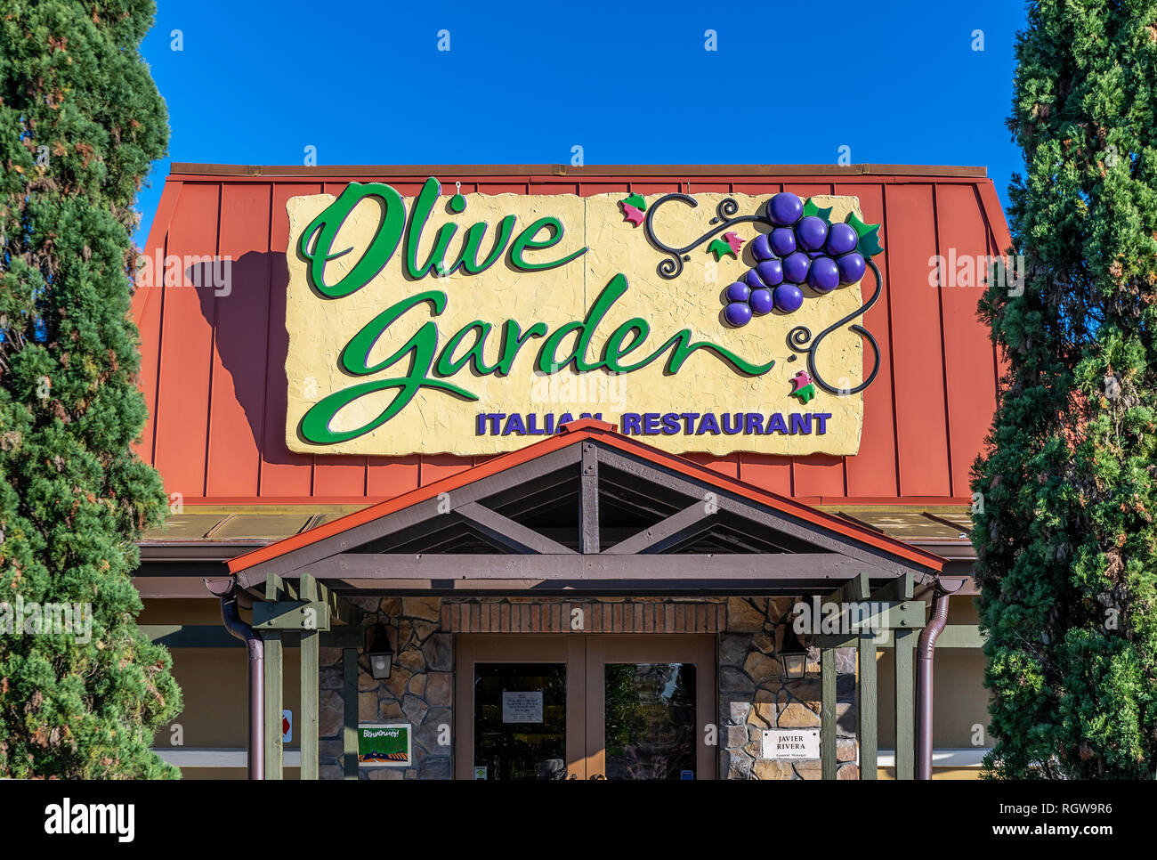 Olive Garden Restaurant Aussen Kissimmee Florida Usa Stockfoto