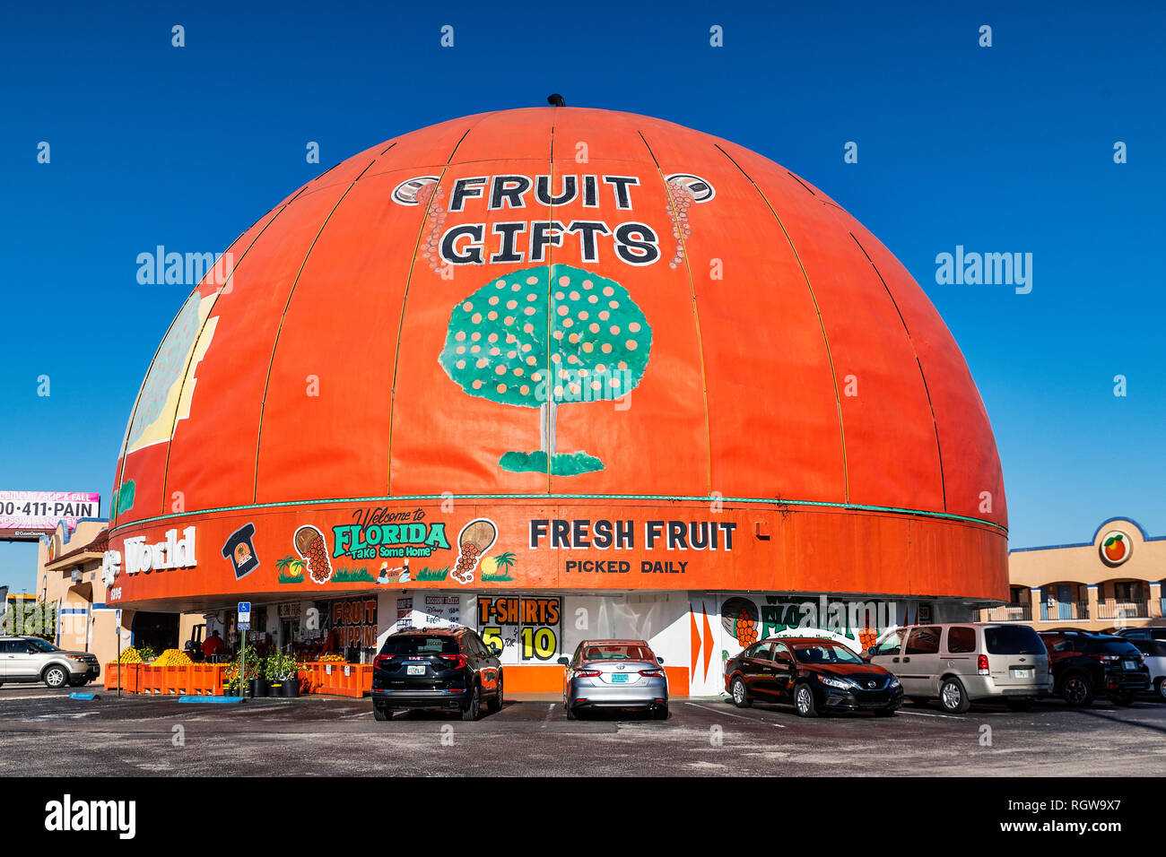 Orange World Obst Geschenke, Kissimmee, Florida, USA. Stockfoto