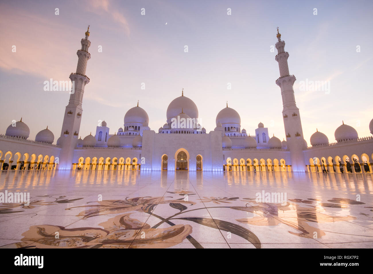 Sheikh Zayed Moschee - die Große Moschee - Abu Dhabi Stockfoto