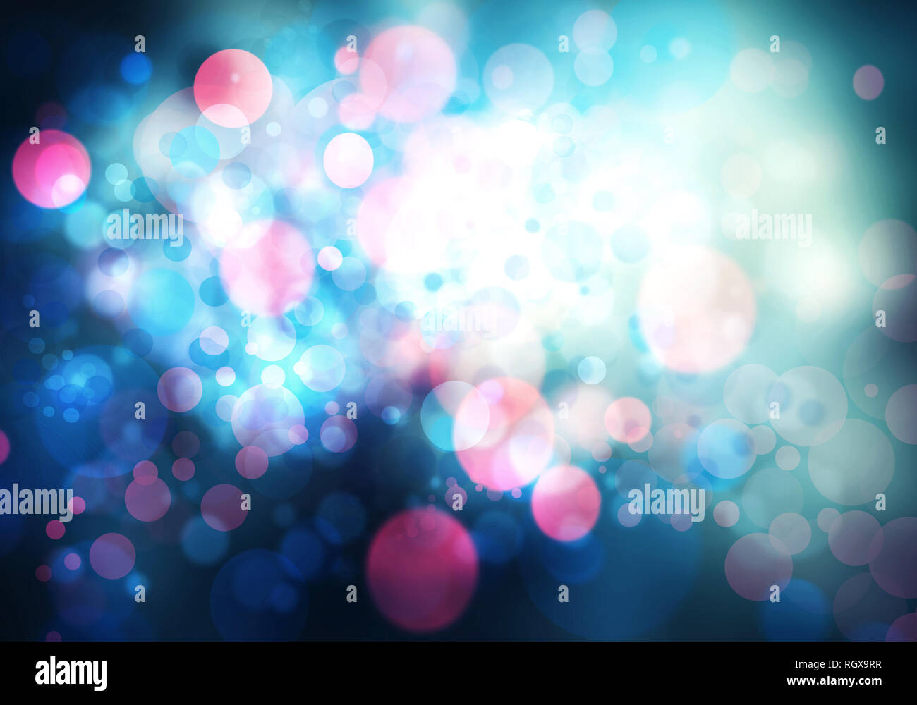 Farbe verschwommenen Hintergrund mit Punkten und Bokeh leuchtet Stockfoto