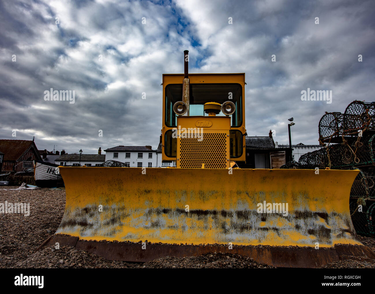 Grossen gelben Bagger Stockfoto