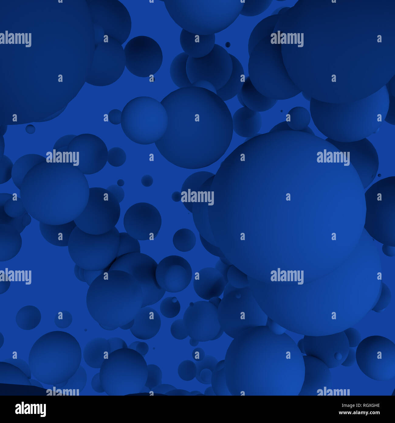 Leer Computer erzeugt blaue Kugeln abstrakt Hintergrund Stockfoto