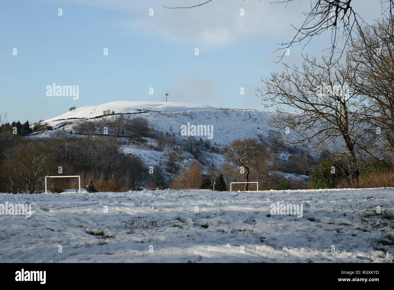 30/01/2019 Edgeside Park, Waterfoot, Lancashire, Großbritannien Stockfoto