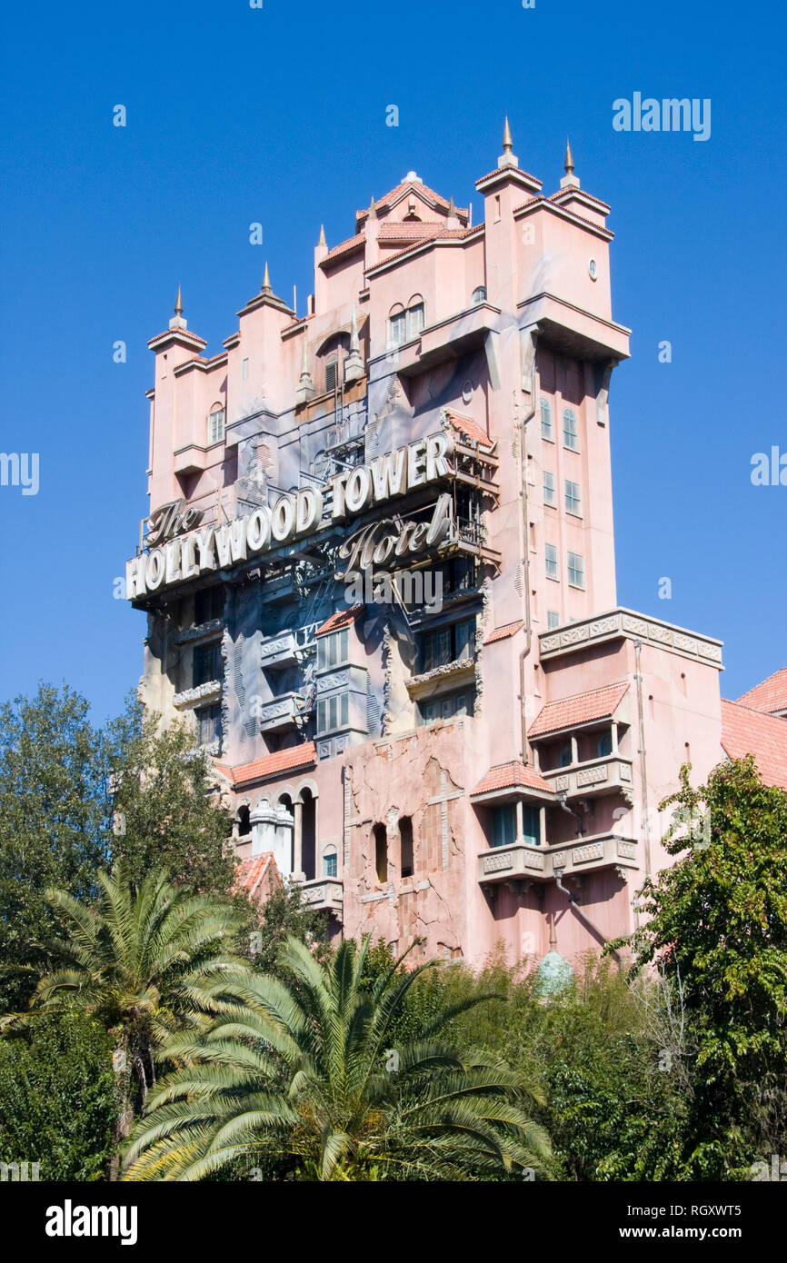 Turm des Terrors, Walt Disney MGM Studios, Orlando, Florida, USA Stockfoto