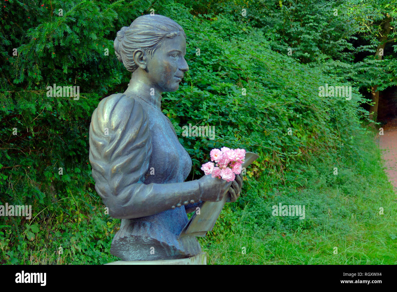 Büste Magdalena Pauli, geb. Melchers, Knoops Park, Bremen Lesum, Bremen, Deutschland, Europa Stockfoto