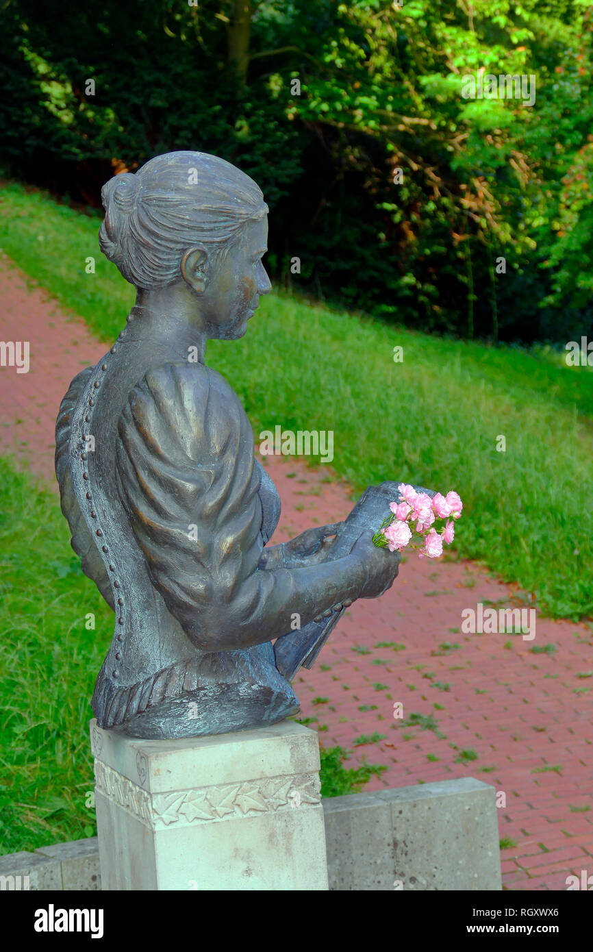 Büste Magdalena Pauli, geb. Melchers, Knoops Park, Bremen Lesum, Bremen, Deutschland, Europa Stockfoto