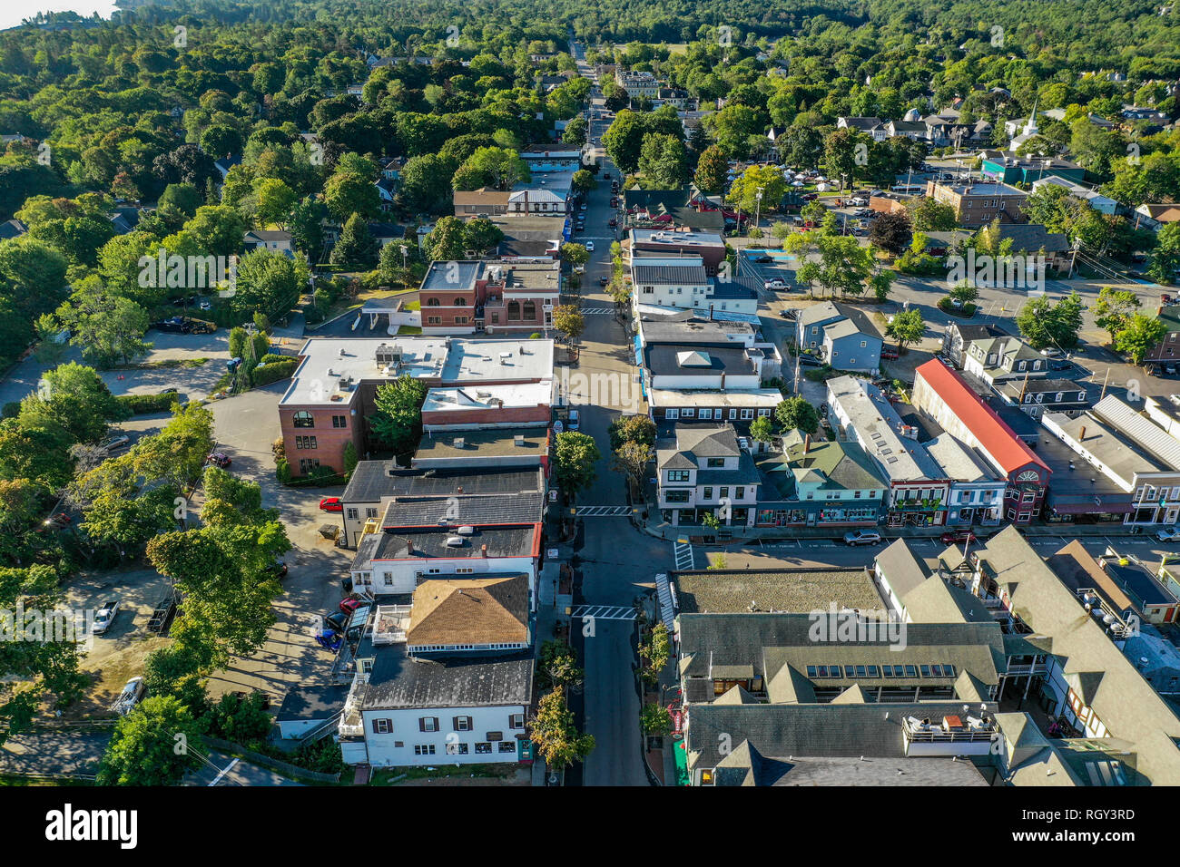 Main Street, Bar Harbor, Maine, USA Stockfoto