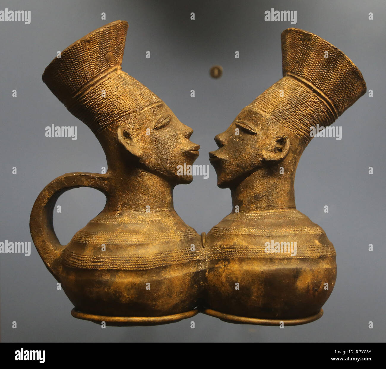 Afrikanische Objekt. Keramik, Mangbetu, Kongo. American Museum of Natural History. Ny Vereinigten Staaten. Stockfoto