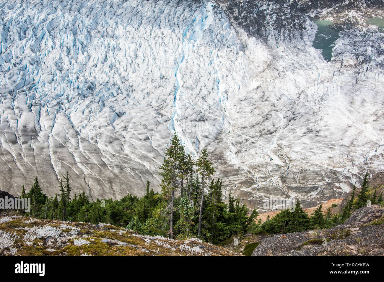 Salmon Glacier, Hyder Alaska, British Columbia. Stockfoto