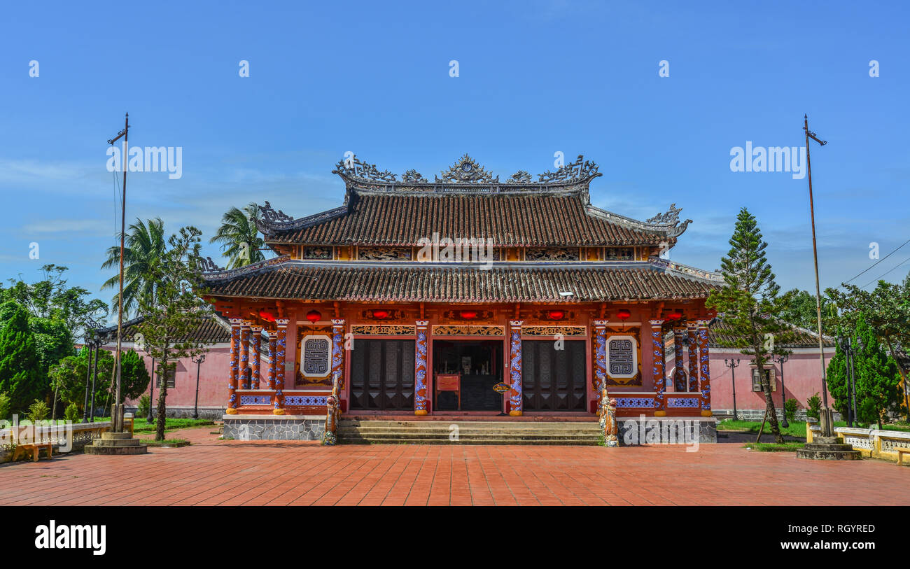 Hoi An, Vietnam - 20 Jan, 2019. Eine lokale Tempel in der Altstadt von Hoi An, Vietnam. Hoi An ist eine Stadt von Vietnam, an der Küste der Ostsee. Stockfoto