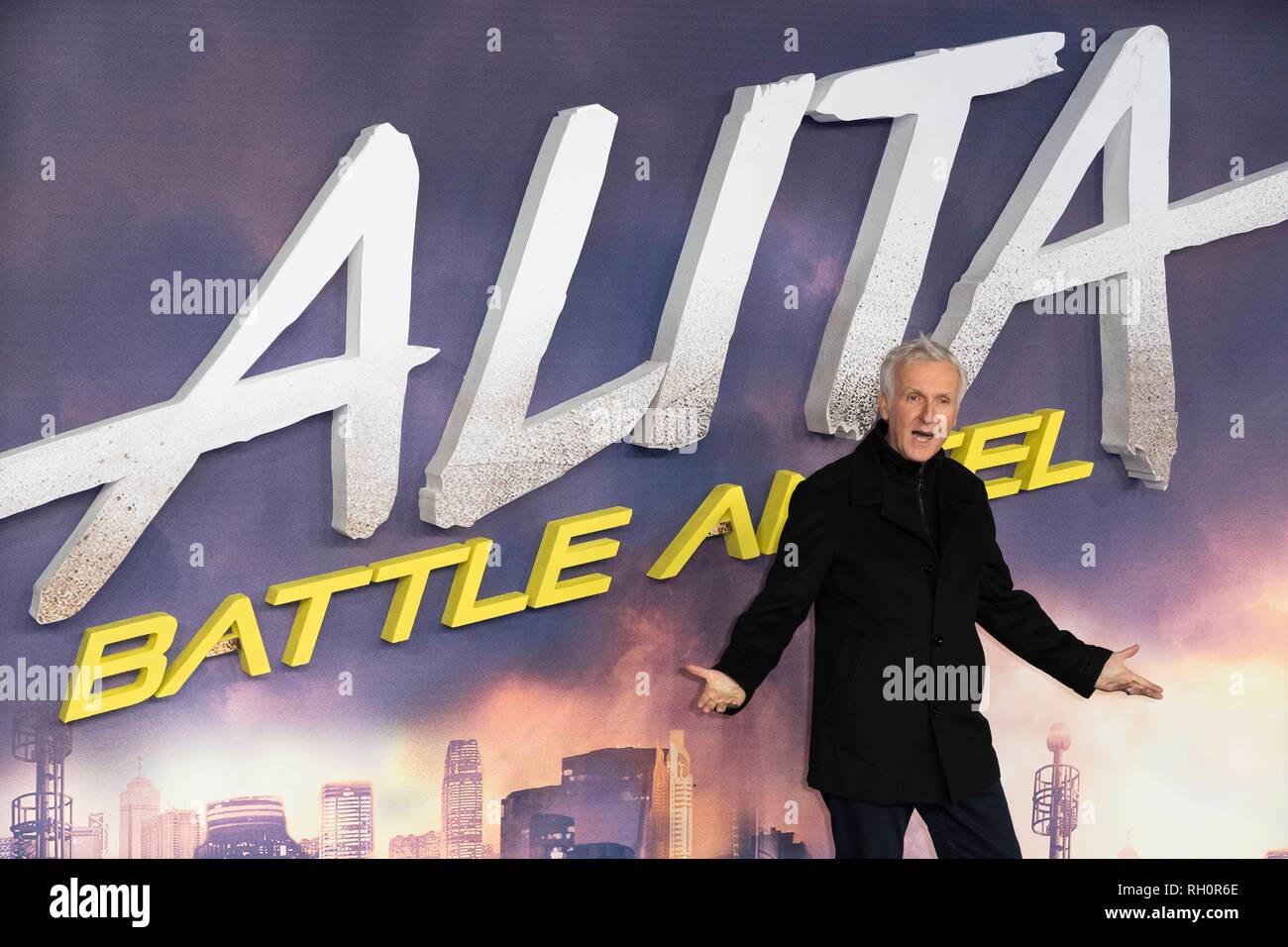 London, Großbritannien. 31. Januar, 2019. James Cameron nimmt: Battle Angel Alita Weltpremiere im Odeon Leicester Square. London, Großbritannien. 31/01/2019 | Verwendung der weltweiten Kredit: dpa Picture alliance/Alamy leben Nachrichten Stockfoto