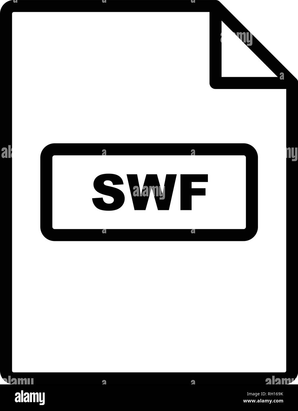 SWF-Vektor Icon Zeichen Symbol Vektor Illustration für den privaten und gewerblichen Gebrauch... Reinigen Sie trendige Symbol... Stock Vektor