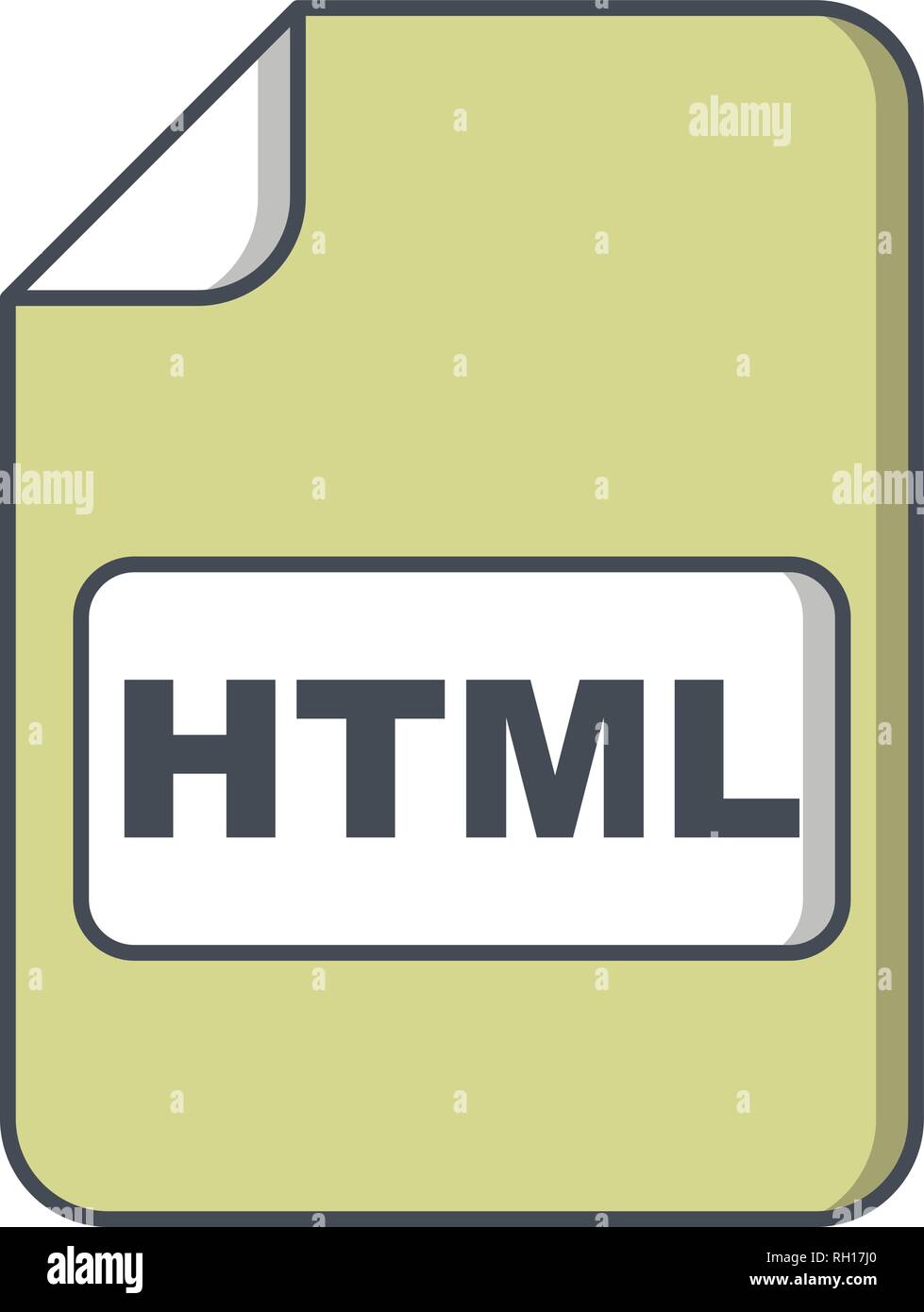 HTML-Vektor Icon Zeichen Symbol Vektor Illustration für den privaten ...