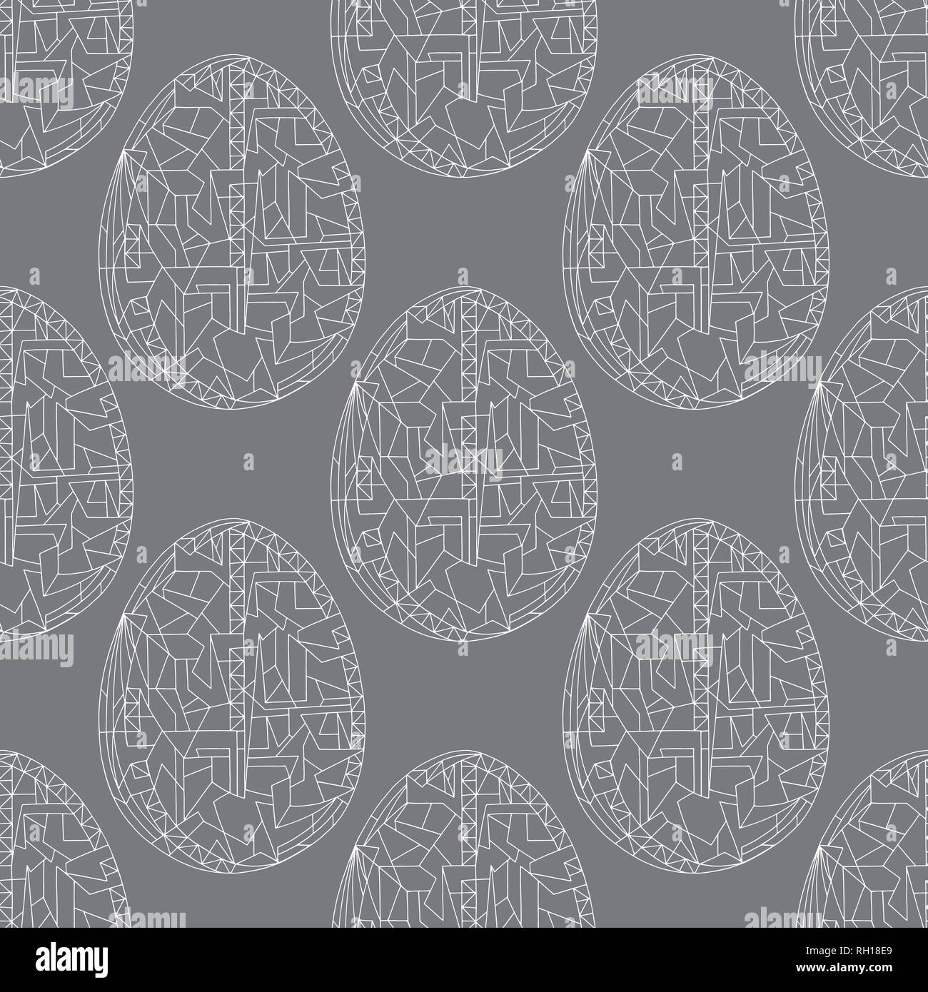 Ostereier Vektor nahtlose Muster. Hand abstract Frühling Textur im modernen Stil für Surface Design, Textil gezeichnet, Geschenkpapier, wallpape Stock Vektor