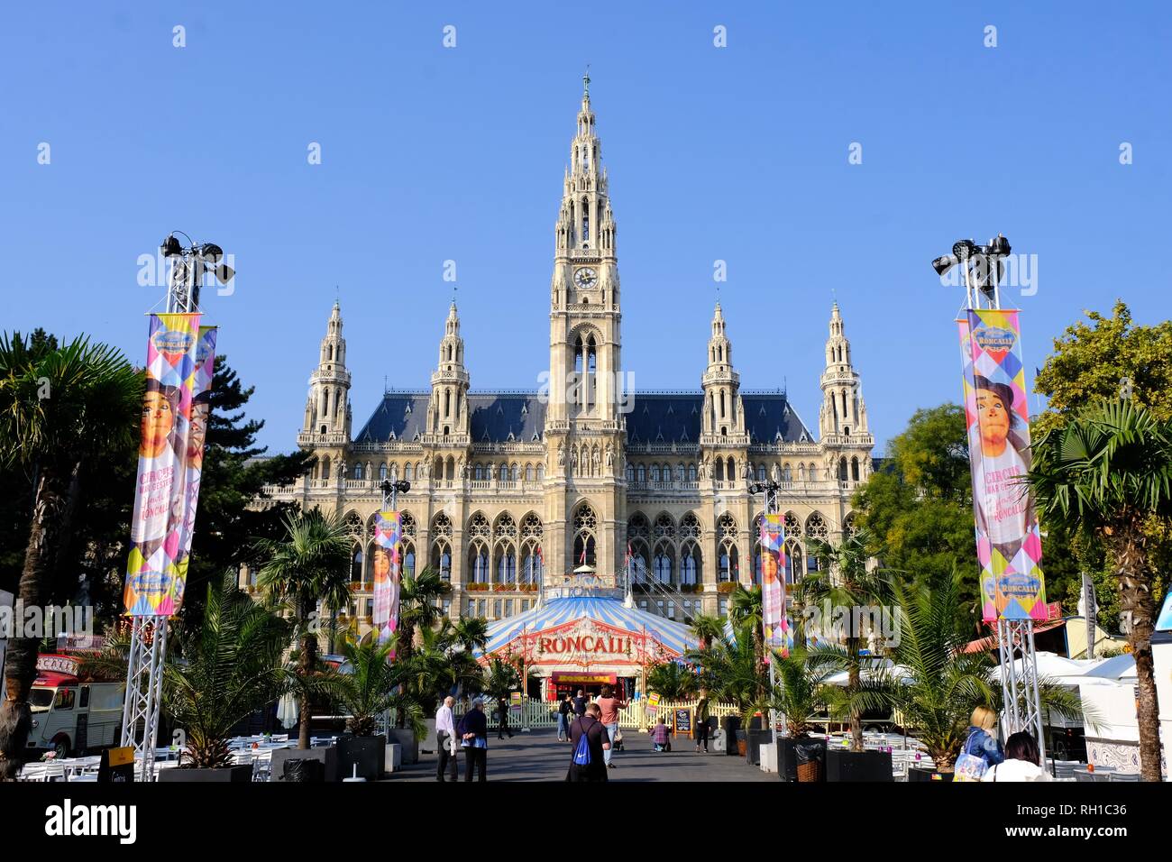Wiener, Rathaus, Wien, Altstadt, Geschichte, Geschichte, Geschichte, Architektur, Zirkus, Tourismus, Tourismus, Österreich, Kultur, Wirtschaft, Zentrum, Hauptstadt. Stockfoto