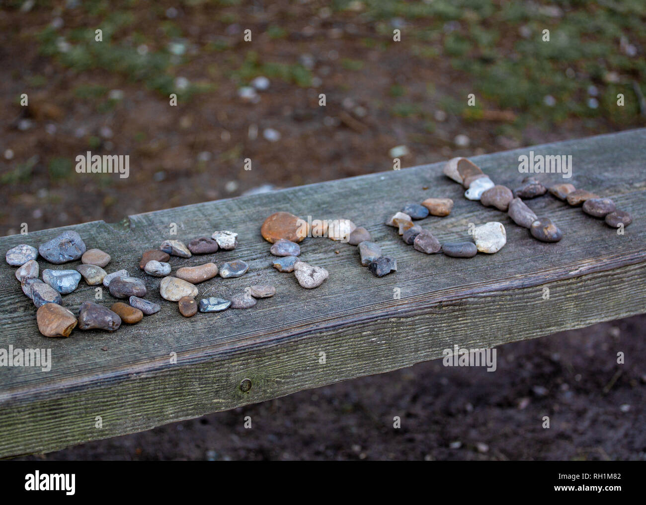 Kiesel Kunst Stockfoto