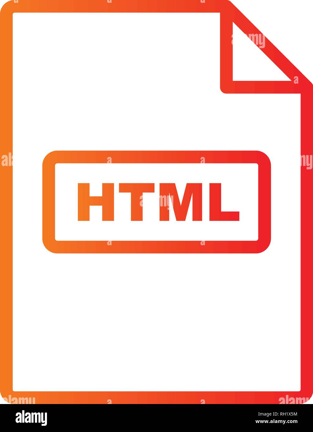 HTML-Vektor Icon Zeichen Symbol Vektor Illustration für den privaten ...