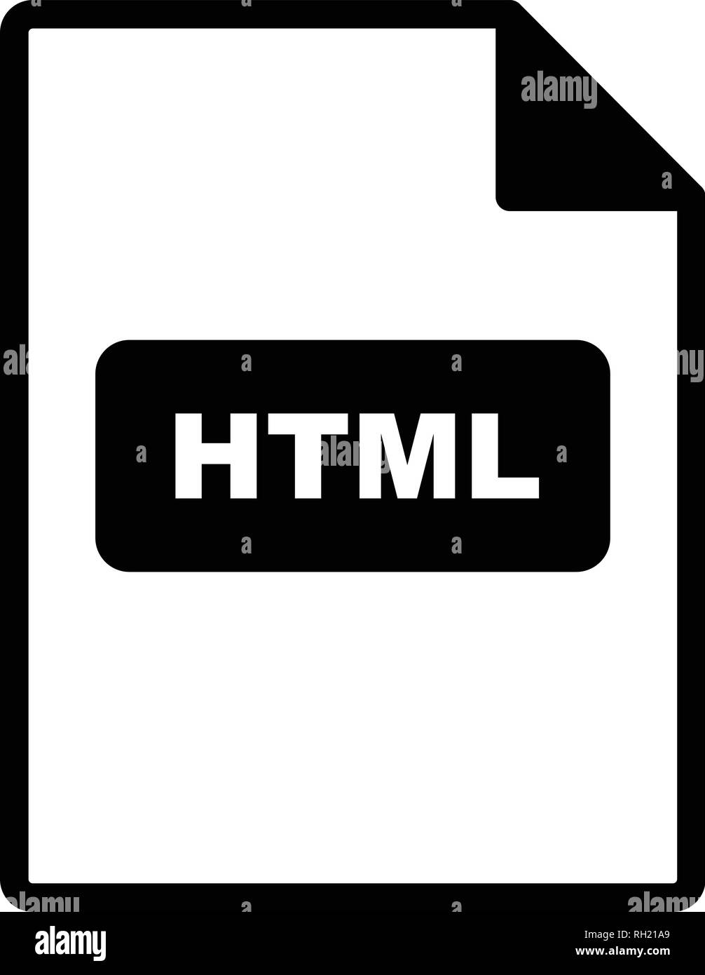 HTML-Vektor Icon Zeichen Symbol Vektor Illustration für den privaten ...