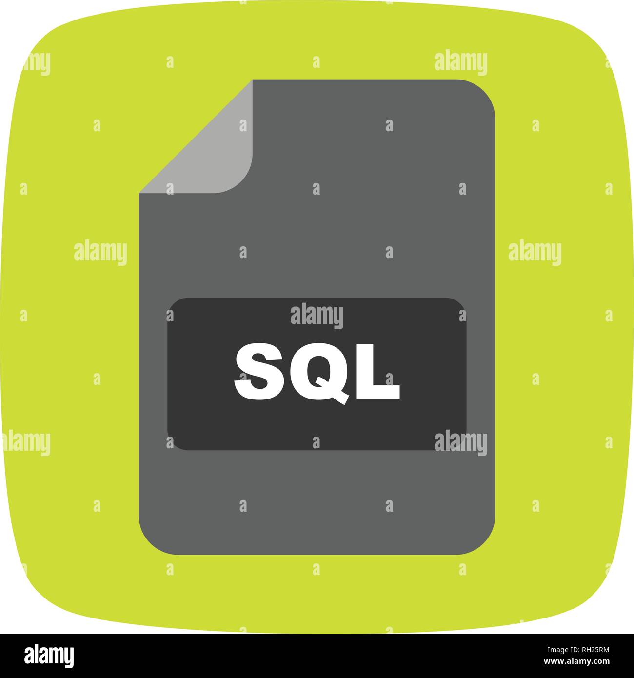 SQL-Vektor Icon Zeichen Symbol Vektor Illustration für den privaten und gewerblichen Gebrauch... Reinigen Sie trendige Symbol... Stock Vektor