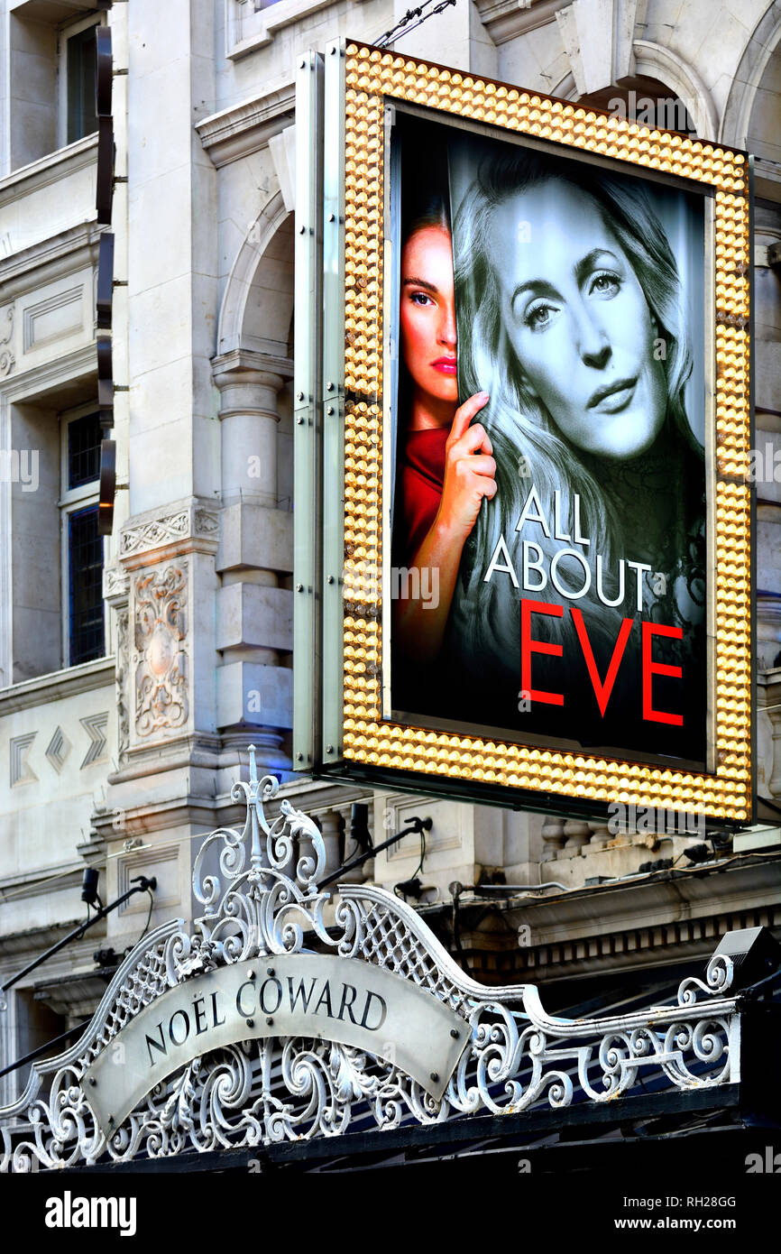 London, England, UK. "Alles über Eva" (1950, von Joseph L.Mankiewicz von Ivo van Hove angepasst) im Noel Coward Theatre, Jan 2019 Stockfoto