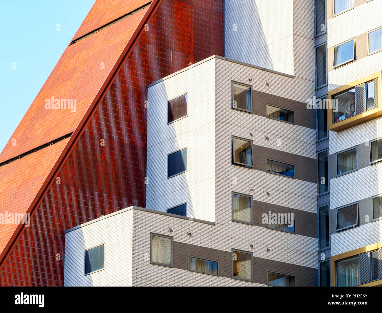 Stratford EIN Gebäude Studentenunterkunft - East London, England Stockfoto