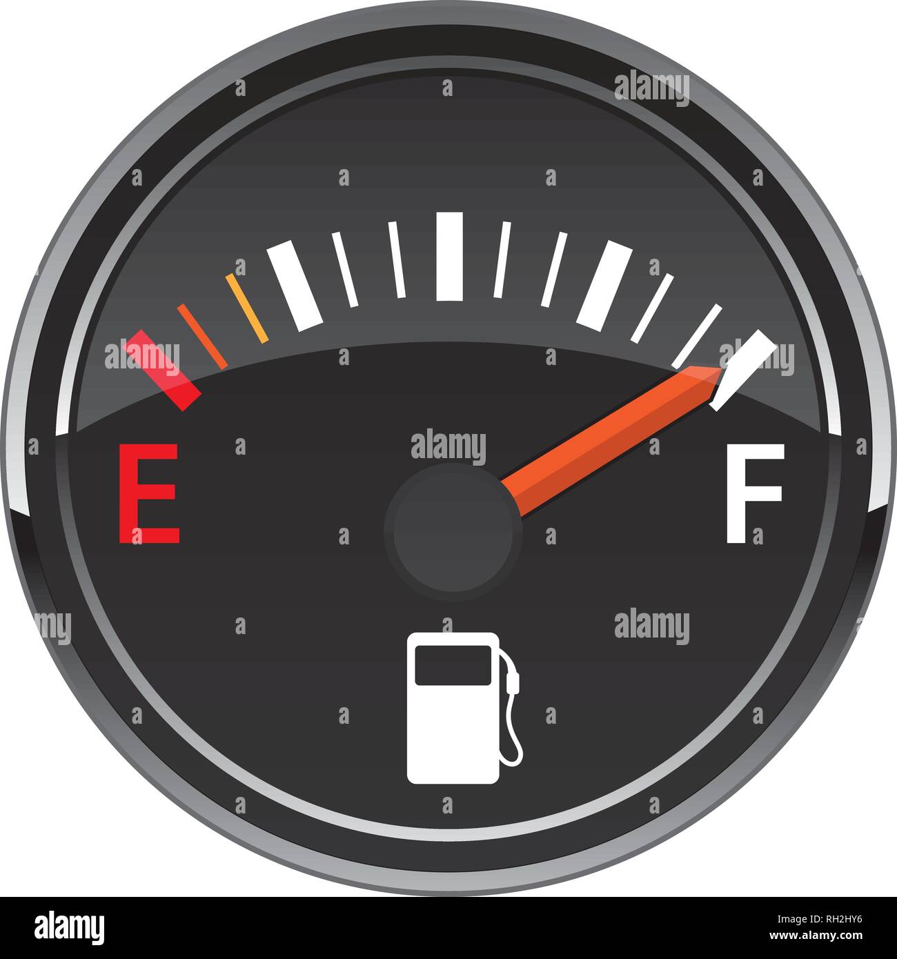 Gas Kraftstoff Automotive Dashboard Manometer Vector Illustration Stock Vektor