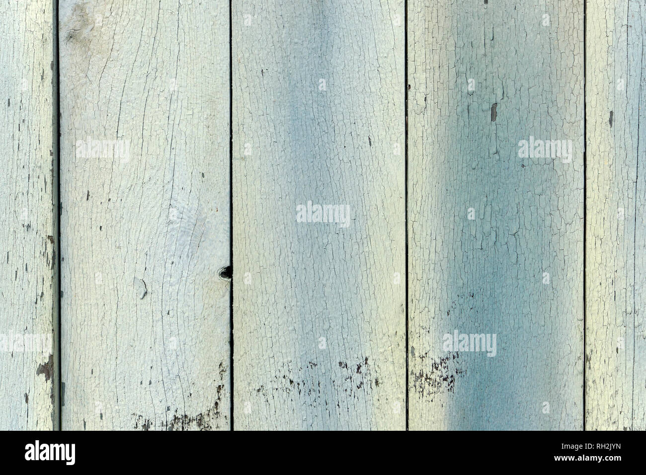 Hellblau grün Holzzaun Hintergrund Stockfoto