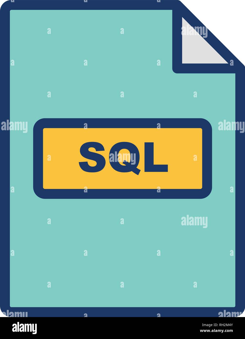 SQL-Vektor Icon Zeichen Symbol Vektor Illustration für den privaten und gewerblichen Gebrauch... Reinigen Sie trendige Symbol... Stock Vektor