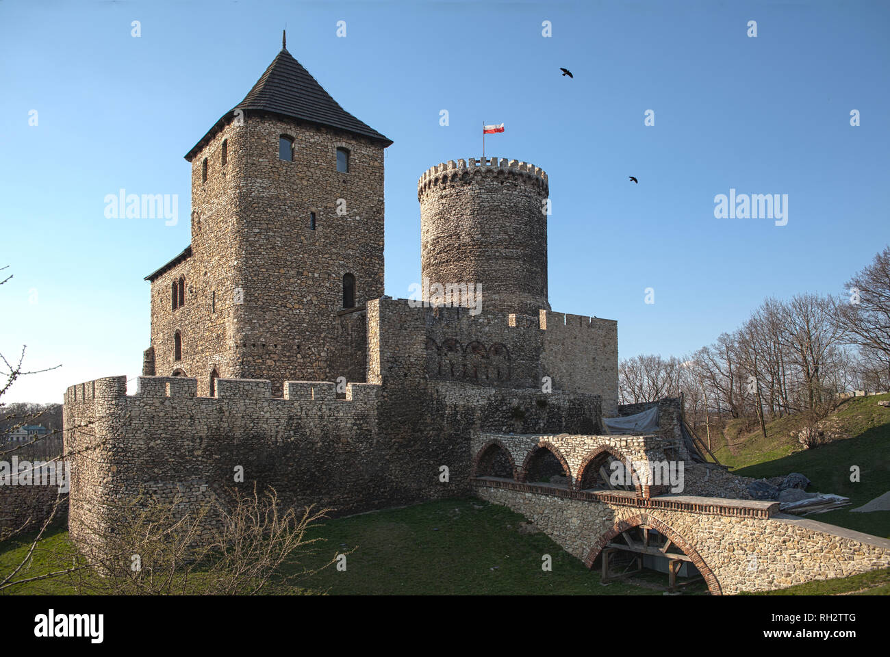 Polnische Burgen, Schloss in Bedzin. Stockfoto