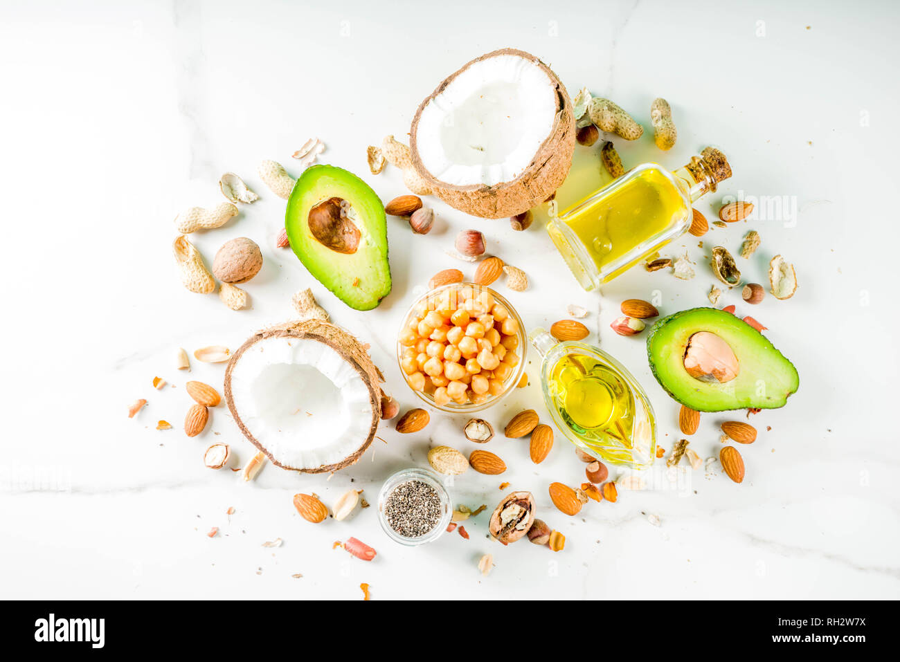 Gesund vegan Fett Nahrung, Omega 3, Omega 6 Inhaltsstoffe Mandel