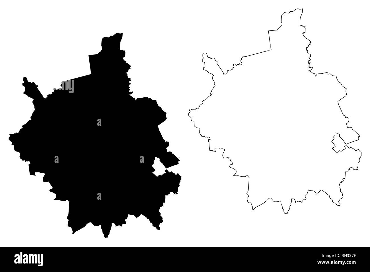 Cambridgeshire (Vereinigtes Königreich, England, Non-Metropolitan County, Shire county) Karte Vektor-illustration, kritzeln Skizze Cambs. Karte Stock Vektor