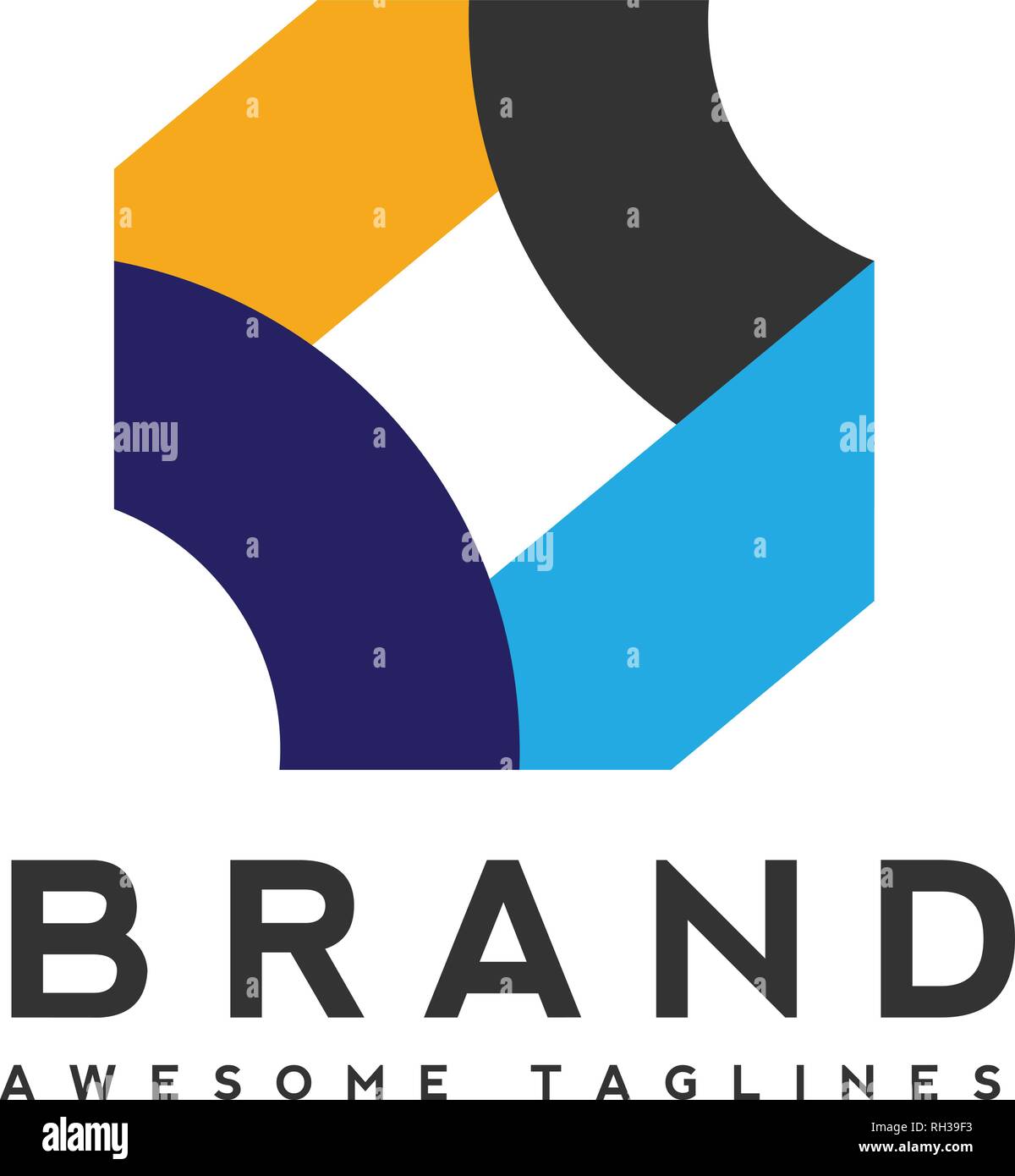 Platz dekorative Rahmen Farbe corporate identity Design Element, abstrakte square Farbe logo Stock Vektor