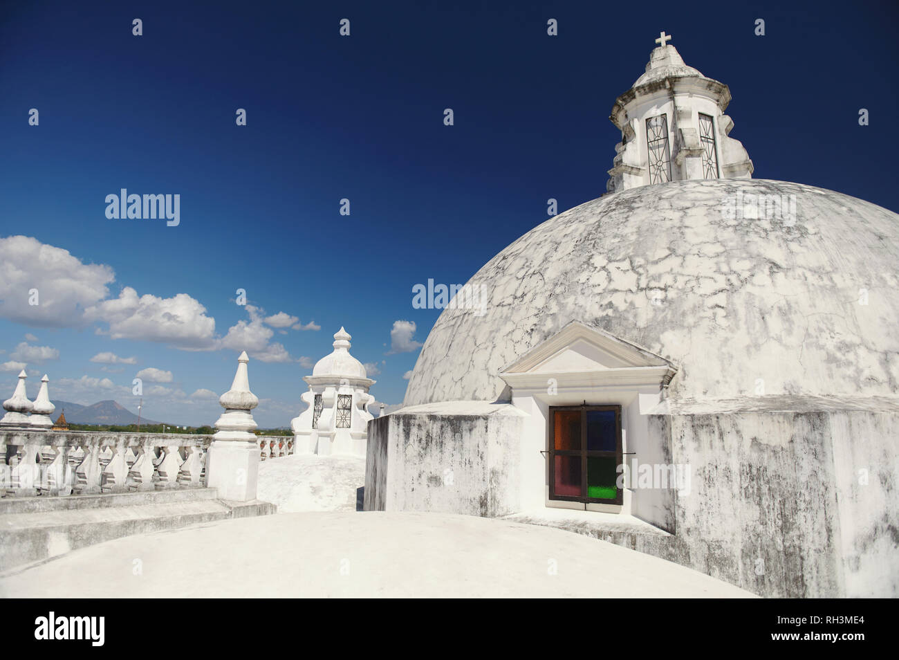 Alte Kathedrale Dach in Nicaragua leon Stadt Stockfoto