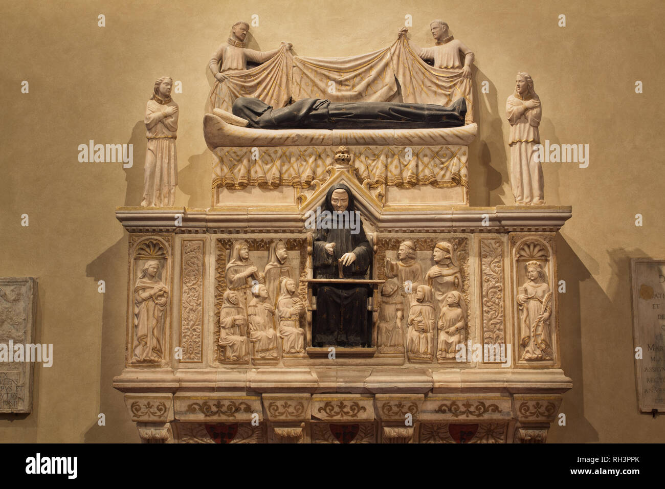 Die lanfranco Settala Sarkophag (von Giovanni di Balduccio, 14 C) - Kirche San Marco, Mailand Stockfoto
