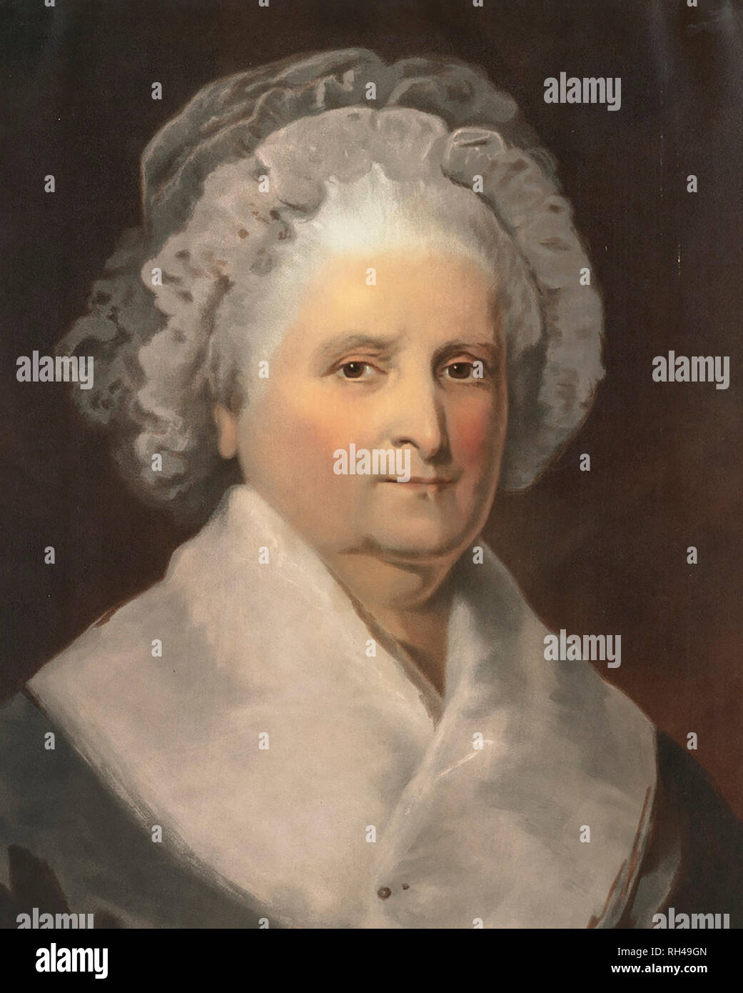 MARTHA WASHINGTON (1731-1802) Ehefrau von George Washington Stockfoto