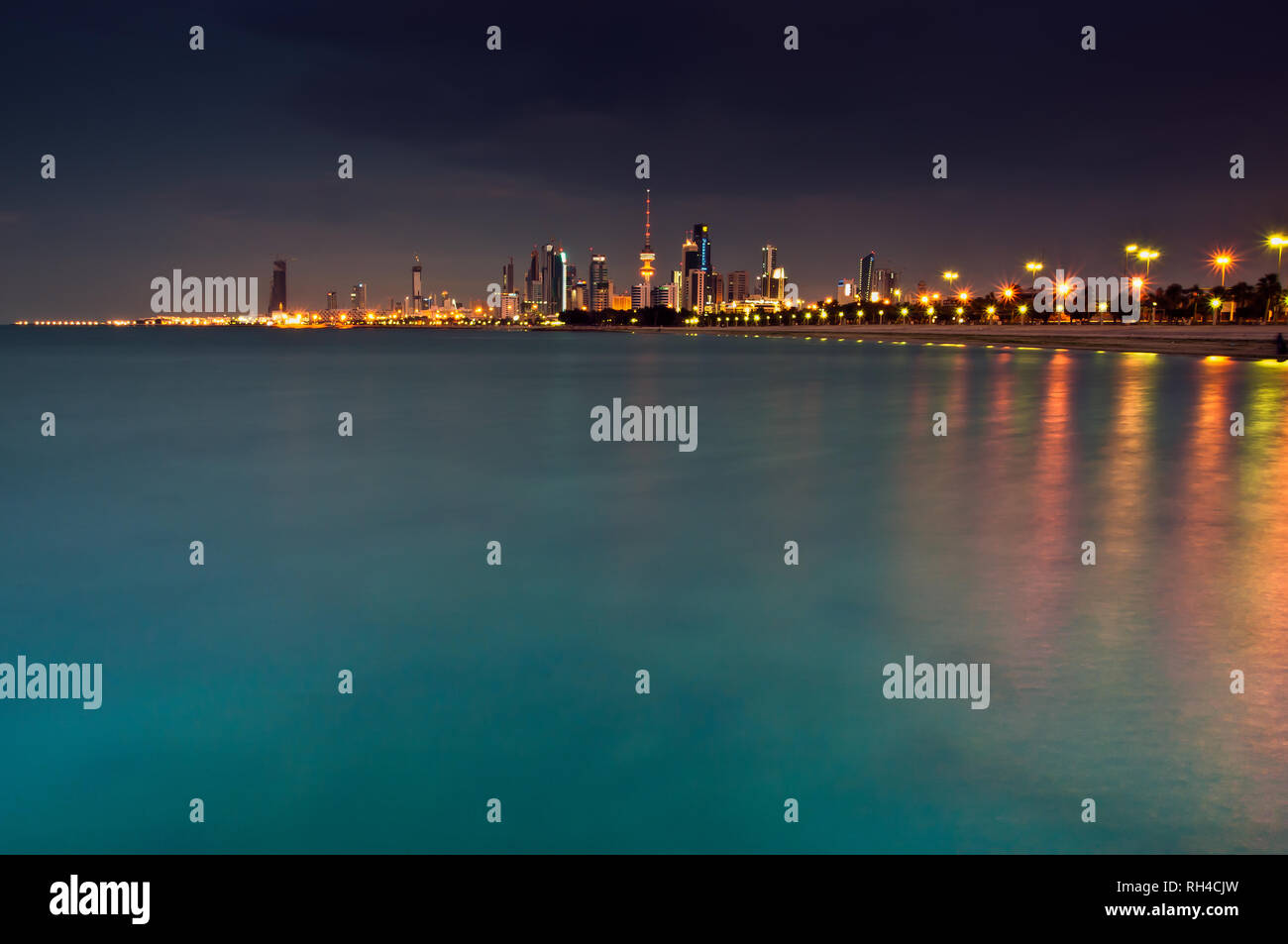Kuwait City Night Stockfoto